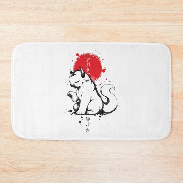 Item preview, Japanese Sumi-e Horned Spirit Cat Red Sun Ink Art designed and sold by lamiarte.