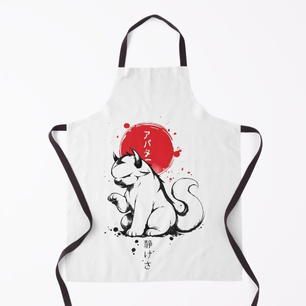 Item preview, Japanese Sumi-e Horned Spirit Cat Red Sun Ink Art designed and sold by lamiarte.
