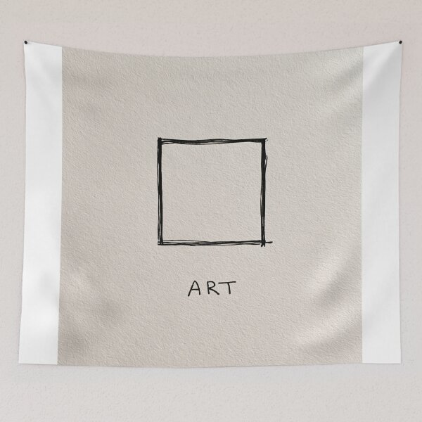 Item preview, Art - Funny Conceptual Square Minimalist Line Drawing designed and sold by lautir.