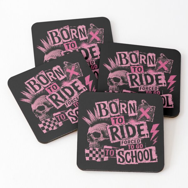 Item preview, Born To Ride, Forced To Go To School Rebellious Student Rider Humor designed and sold by RetroMini2026.