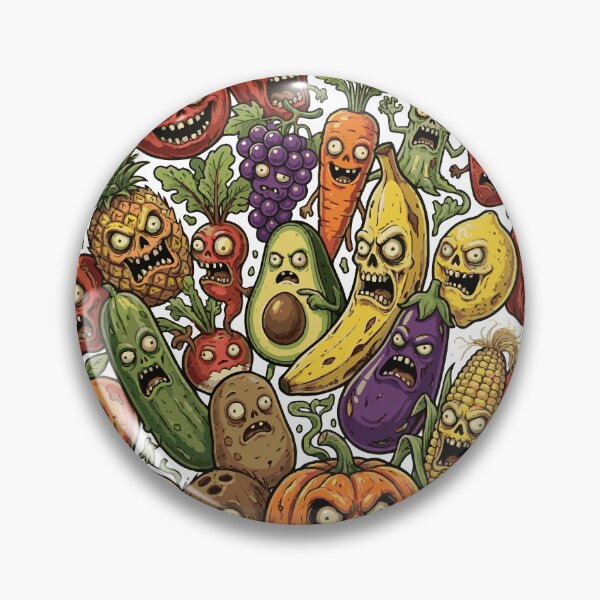 Artikelvorschau, Zombie-Frucht-Gemüse-Truppe Horror-Cartoon entworfen und verkauft von Maria Garcia´s.