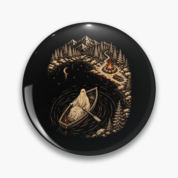 Item preview, Happy Ghost Camping Around Campfire Vintage Halloween designed and sold by Rahamkshop.