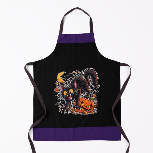 Item preview, Spooky Black Cat and Pumpkin Halloween designed and sold by OMdesign10.