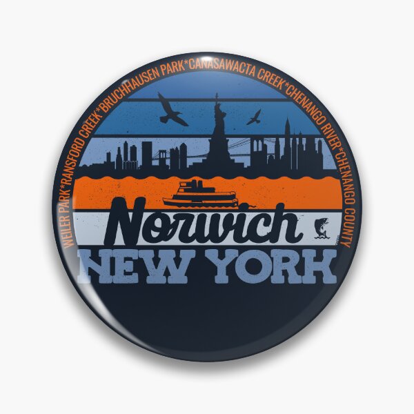 Item preview, Norwich New York Sunset Retro Vintage Local Pride Logo designed and sold by CRHPOD20.