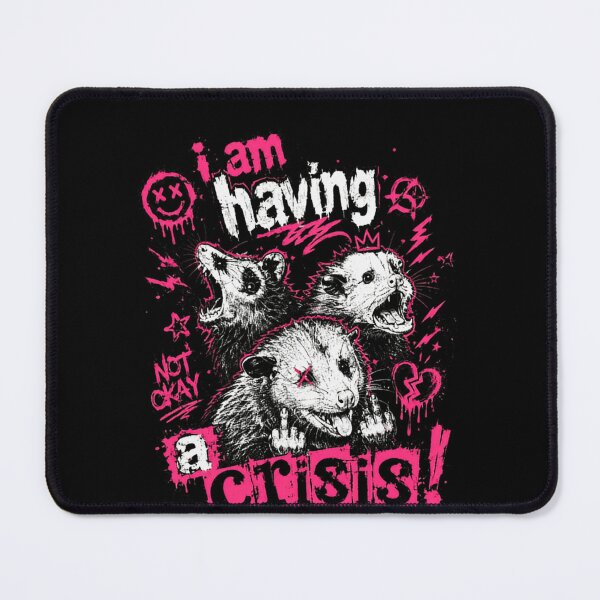 Item preview, I Am Having A Crisis Opossum Stressed Relatable Mood designed and sold by RetroMini2026.