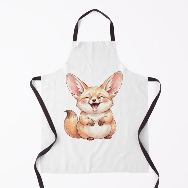 Item preview, Chubby Happy Fennec Fox Watercolor Cartoon Illustration designed and sold by StickVerse by Owais.