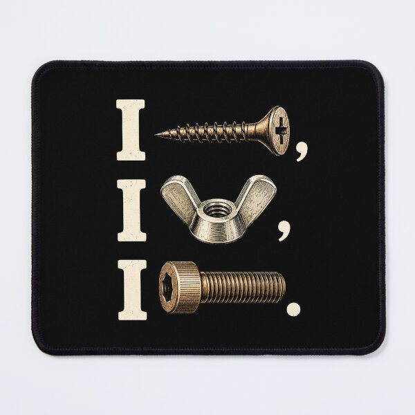 Item preview, Screw Art Typography Vintage Fastener Illustration designed and sold by ROUX-ART.