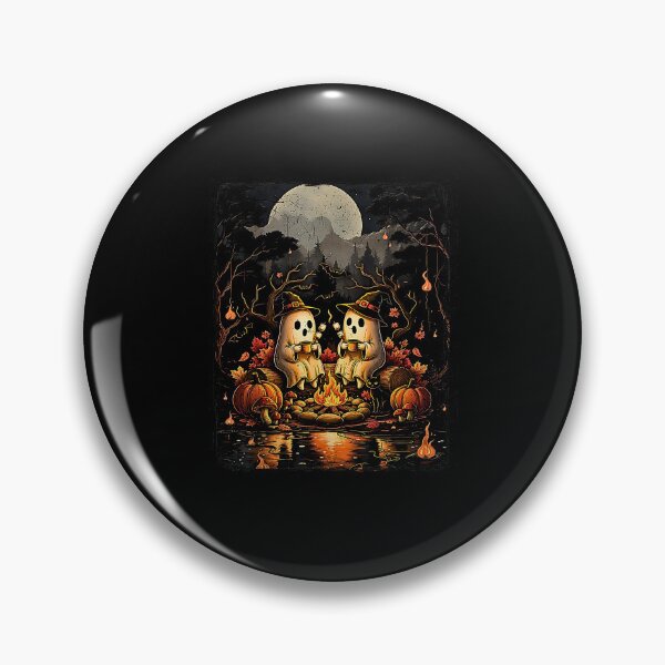 Item preview, Happy Ghost Camping Around Campfire Vintage Halloween designed and sold by Rahamkshop.