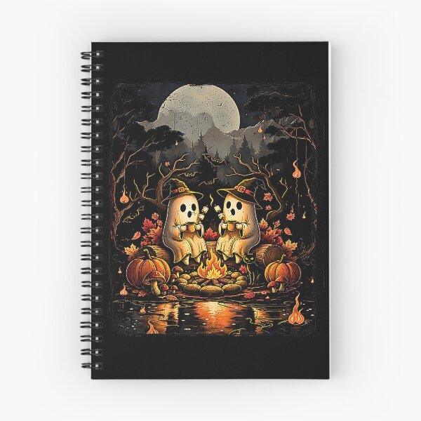 Item preview, Happy Ghost Camping Around Campfire Vintage Halloween designed and sold by Rahamkshop.