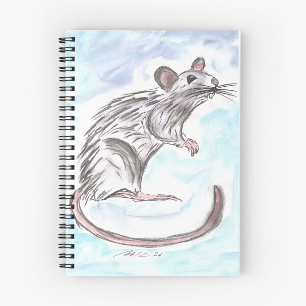 Item preview, Rat King, Charcoal & Blue Watercolour designed and sold by Anke‘s Bazaar.