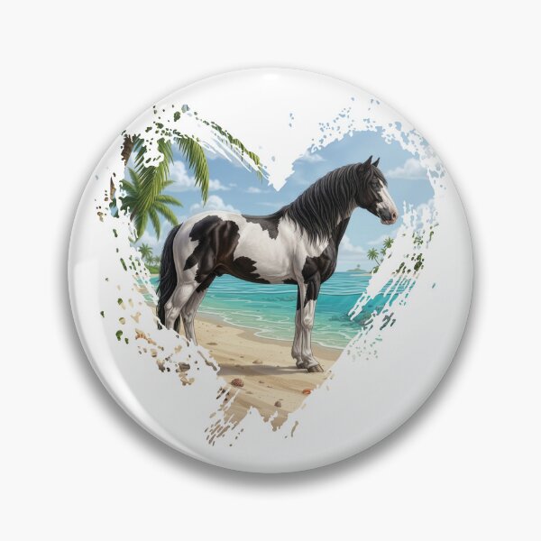 Item preview, An Abaco Barb horse, the beach and a heart designed and sold by Cheval-de-coeur.