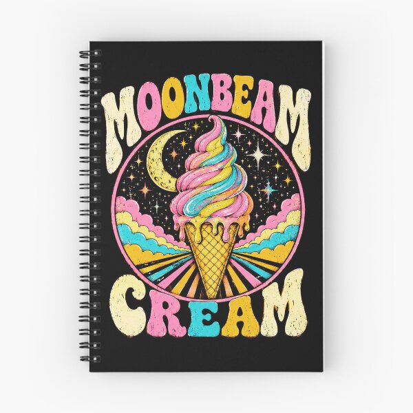 Item preview, moonbeam ice cream cosmic retro rainbow swirl cone art designed and sold by ROUX-ART.