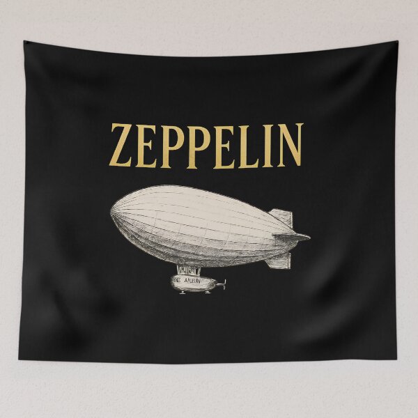 Item preview, Zeppelin Blimp Sketch Gold Text-48 designed and sold by NiamhSmithCute.