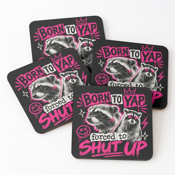 Item preview, Born To Yap Forced To Shut Up Funny Raccoon Sarcasm Humor designed and sold by RetroMini2026.