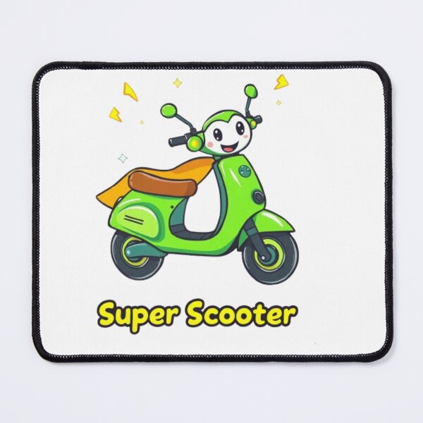 Item preview, Lime Scooter Super Scooter – Cute Green Scooter Cartoon Design designed and sold by MystiColo.