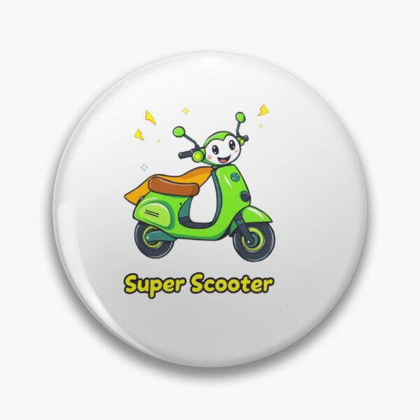 Item preview, Lime Scooter Super Scooter – Cute Green Scooter Cartoon Design designed and sold by MystiColo.