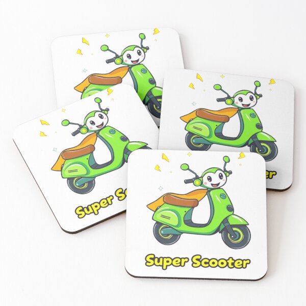 Item preview, Lime Scooter Super Scooter – Cute Green Scooter Cartoon Design designed and sold by MystiColo.