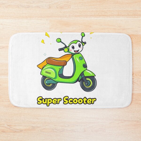 Item preview, Lime Scooter Super Scooter – Cute Green Scooter Cartoon Design designed and sold by MystiColo.