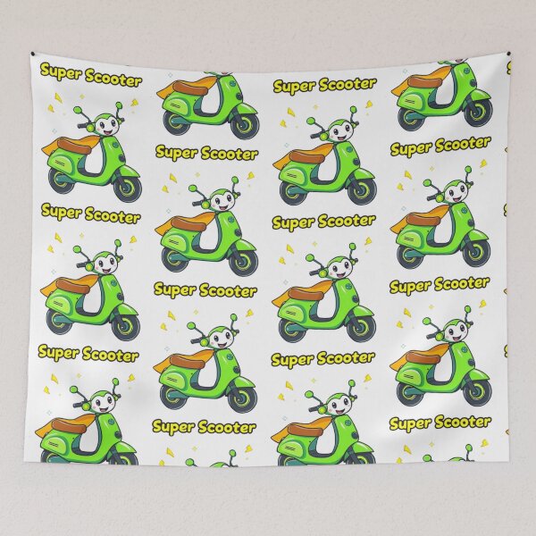 Item preview, Lime Scooter Super Scooter – Cute Green Scooter Cartoon Design designed and sold by MystiColo.