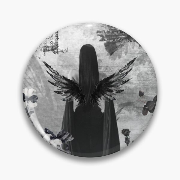 Item preview, A dark silhouette of Jennie with wings against a backdrop of flowers designed and sold by klikserr.