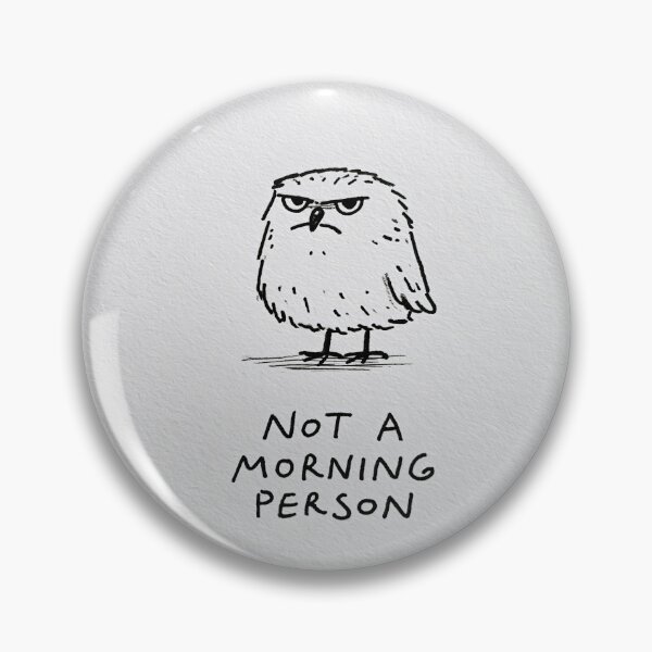 Item preview, Not A Morning Person - Funny Grumpy Owl Minimal Art designed and sold by lautir.