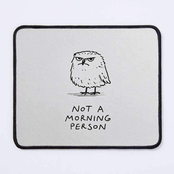 Item preview, Not A Morning Person - Funny Grumpy Owl Minimal Art designed and sold by lautir.