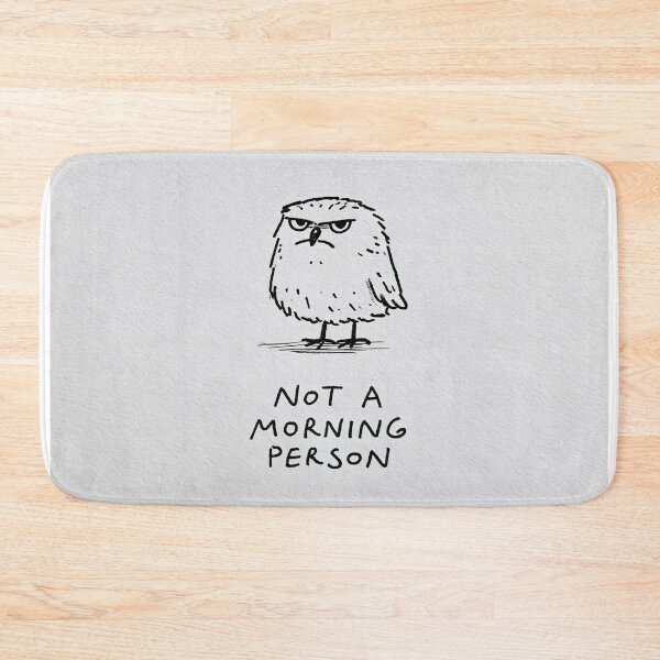 Item preview, Not A Morning Person - Funny Grumpy Owl Minimal Art designed and sold by lautir.