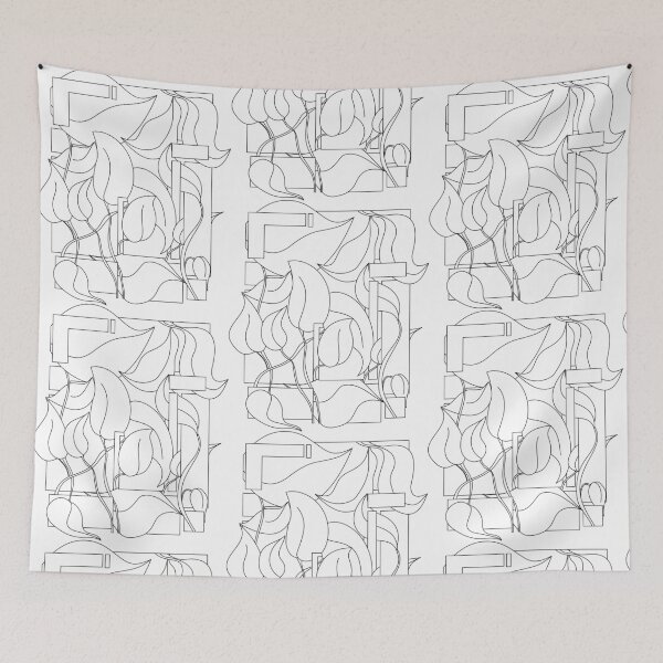 Item preview, Geometric Botanical Line Art Sketch designed and sold by laxmanrajart.