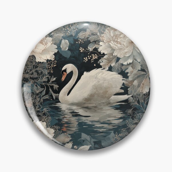 Item preview, Copy of Swan Among Peonies Floral Poster designed and sold by GoodOldPrints4.