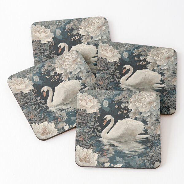 Item preview, Copy of Swan Among Peonies Floral Poster designed and sold by GoodOldPrints4.