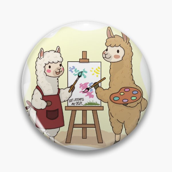 Item preview, Alpaca Llama Pintando Juntas designed and sold by WillowerStudio.