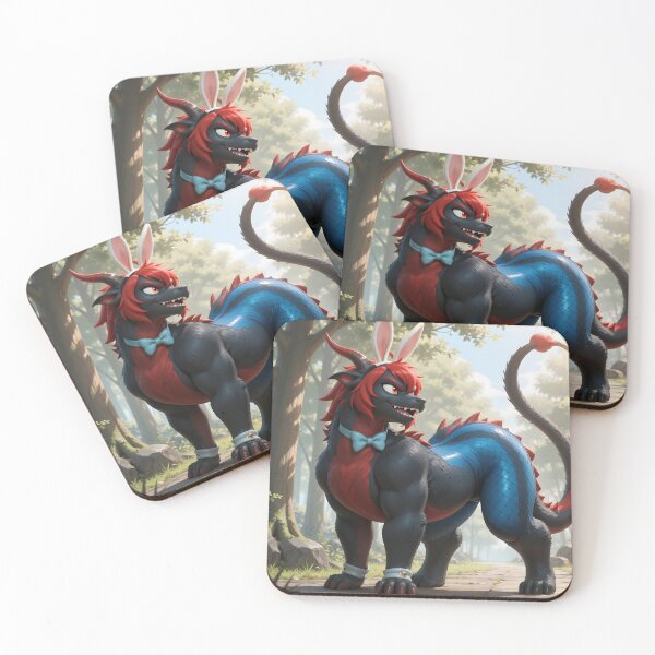 Item preview, Black and Red Dragon Beast with Bunny Ears designed and sold by Killington.