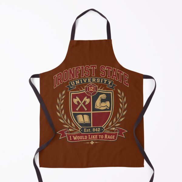 Item preview, Ironfist State University - Barbarian Varsity DND RPG Meme designed and sold by Dice_Goblin_Studio.