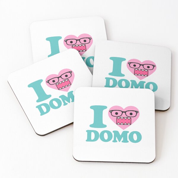 Item preview, Nerd Domo Kun Kitty "I Heart Domo" Teal Aqua Pink  designed and sold by cinlali.