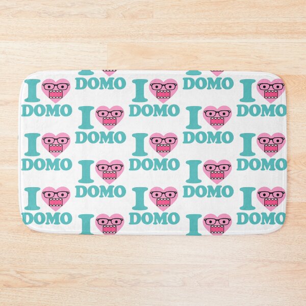 Item preview, Nerd Domo Kun Kitty "I Heart Domo" Teal Aqua Pink  designed and sold by cinlali.