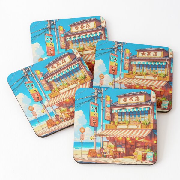 Item preview, Ocean View Coffee Shop - Lofi Anime City Pop designed and sold by ZenGrooves.
