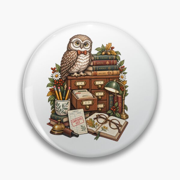 Artikelvorschau, Scholarly Owl Vintage Library entworfen und verkauft von Northmoth Studio.