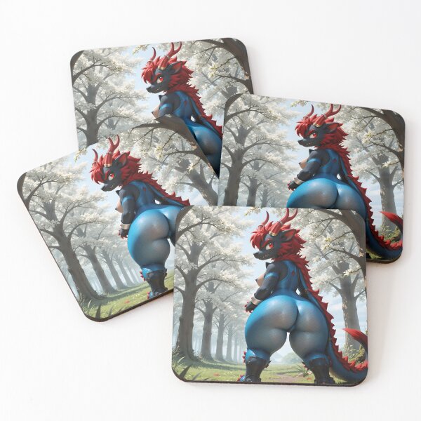 Item preview, Red-Horned Dragon Woman in a Blossoming Forest designed and sold by Killington.