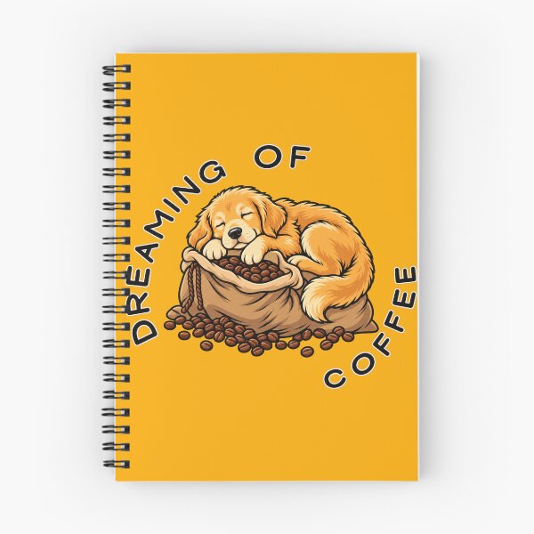 Item preview, Dreaming Of Coffee Cute Sleeping Golden Retriever Puppy On Coffee Bean Sack designed and sold by RobertArt08.