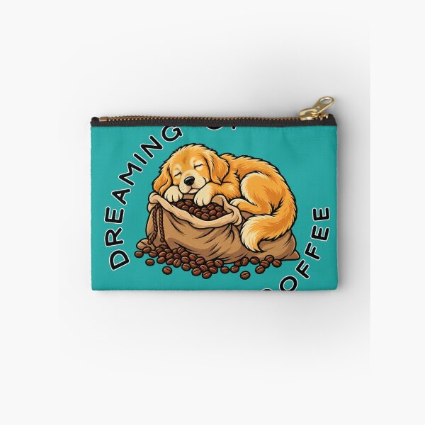 Item preview, Dreaming Of Coffee Cute Sleeping Golden Retriever Puppy On Coffee Bean Sack designed and sold by RobertArt08.