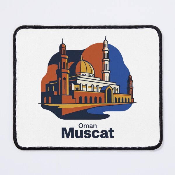 Item preview, Muscat Grand Mosque Bold Retro Graphic Travel Art designed and sold by Inkworksbyshery.
