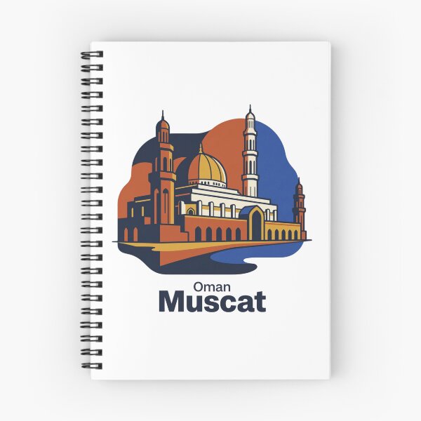 Item preview, Muscat Grand Mosque Bold Retro Graphic Travel Art designed and sold by Inkworksbyshery.