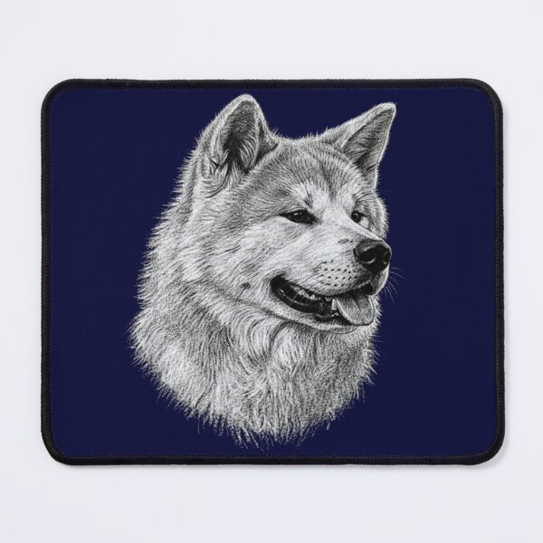 Item preview, Akita Inu Dog Breed Chalk Sketch Portrait designed and sold by Exquisite Design Studio „Paculówka”.