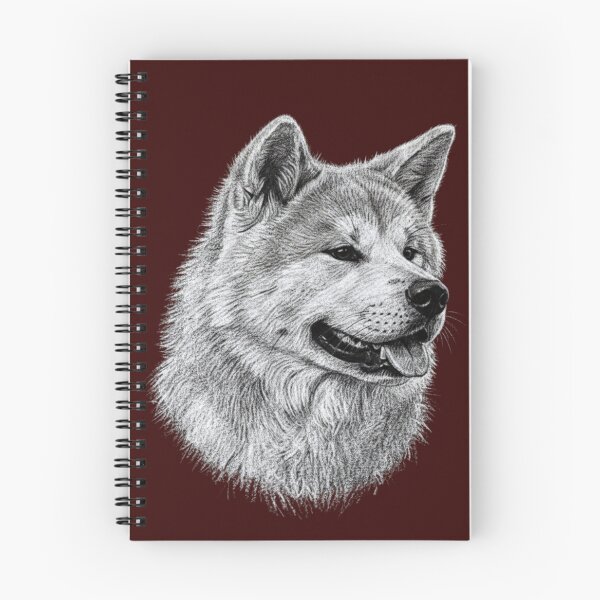 Item preview, Akita Inu Dog Breed Chalk Sketch Portrait designed and sold by Exquisite Design Studio „Paculówka”.