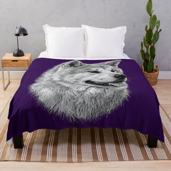 Item preview, Akita Inu Dog Breed Chalk Sketch Portrait designed and sold by Exquisite Design Studio „Paculówka”.