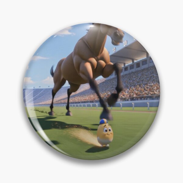 Item preview, Egg Character Racing the World's Fastest Horse - Funny Cartoon Art, Scene 2 designed and sold by HappyEggyShop.