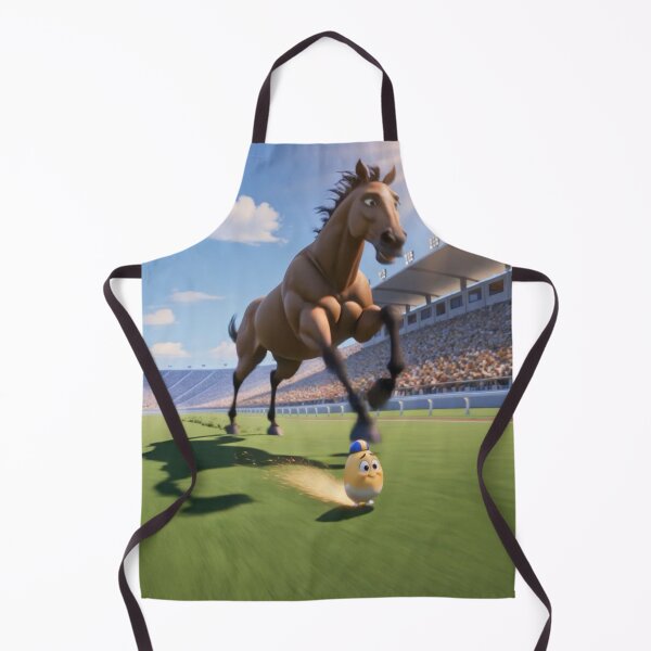 Item preview, Egg Character Racing the World's Fastest Horse - Funny Cartoon Art, Scene 2 designed and sold by HappyEggyShop.