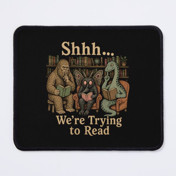 Item preview, Shhh We're Trying to Read Cryptid designed and sold by CelidaBonde.