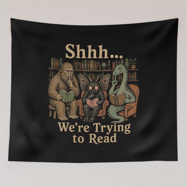Item preview, Shhh We're Trying to Read Cryptid designed and sold by CelidaBonde.