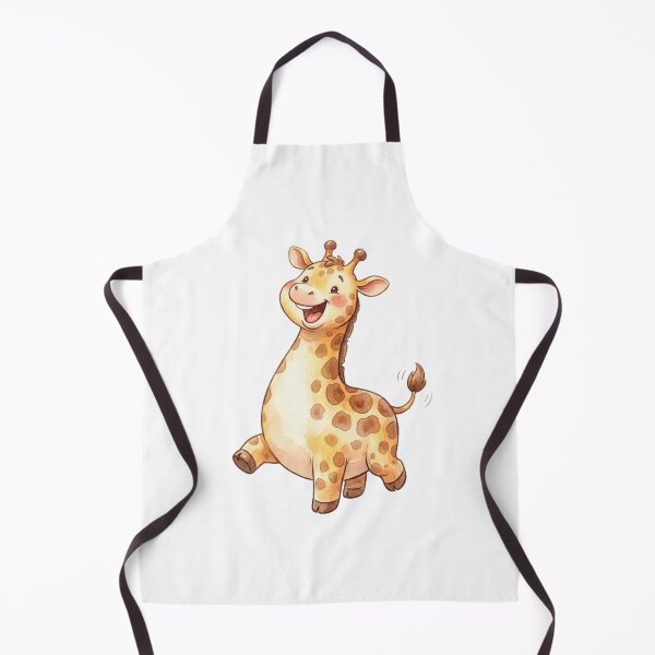 Item preview, Chubby Happy Giraffe Watercolor Cartoon Illustration designed and sold by StickVerse by Owais.